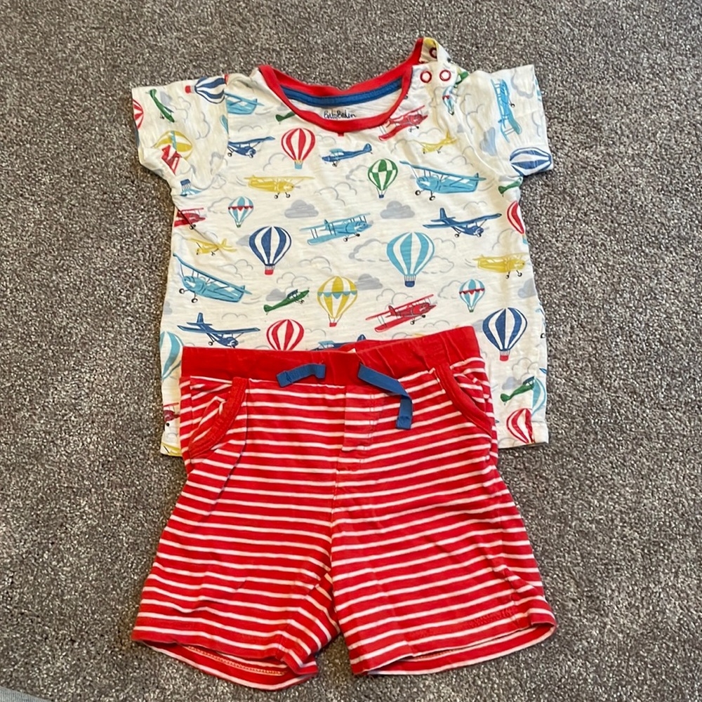 Mini Boden Shirt/Short set